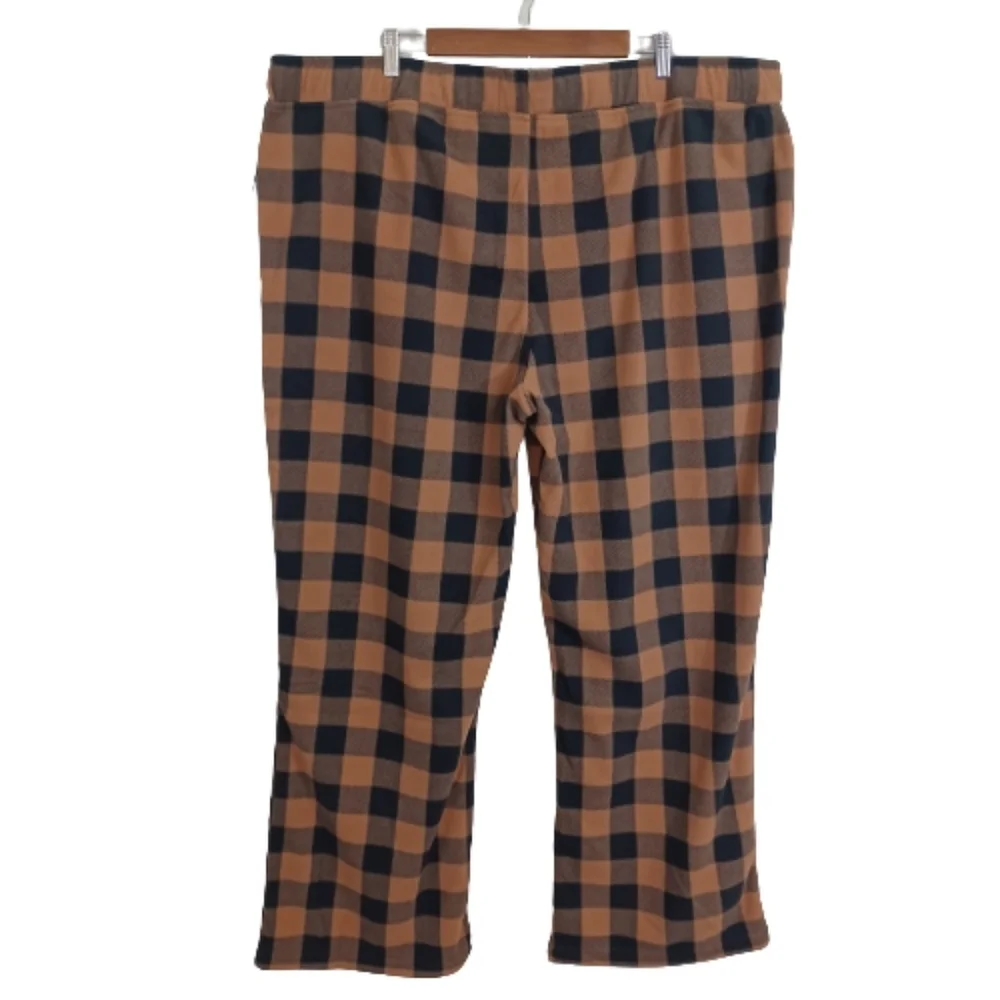 GOODFELLOW & CO Mens Tan NWT Sleepwear Plaid Buffalo Check Winter 3X Sweatpants - Picture 2 of 11